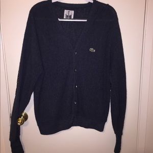 Grey Cardigan w/ Leather studded Skull patches